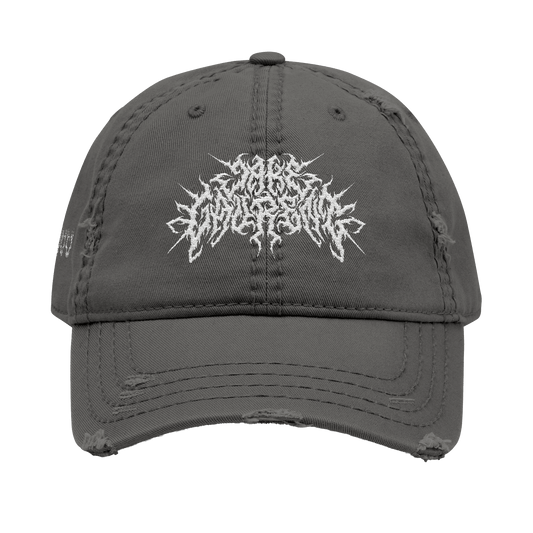 DISTRESSED METAL LOGO HAT
