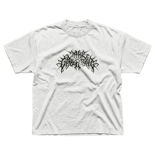 WHITE METAL LOGO TEE